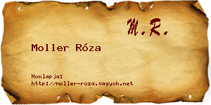 Moller Róza névjegykártya